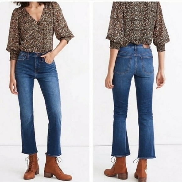 Madewell Denim - Madewell Cali Demi-Boot Jeans,  Color blue, Size 33P